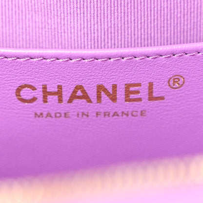 Chanel Lambskin Quilted CC In Love Heart Bag Purple 6 of 10