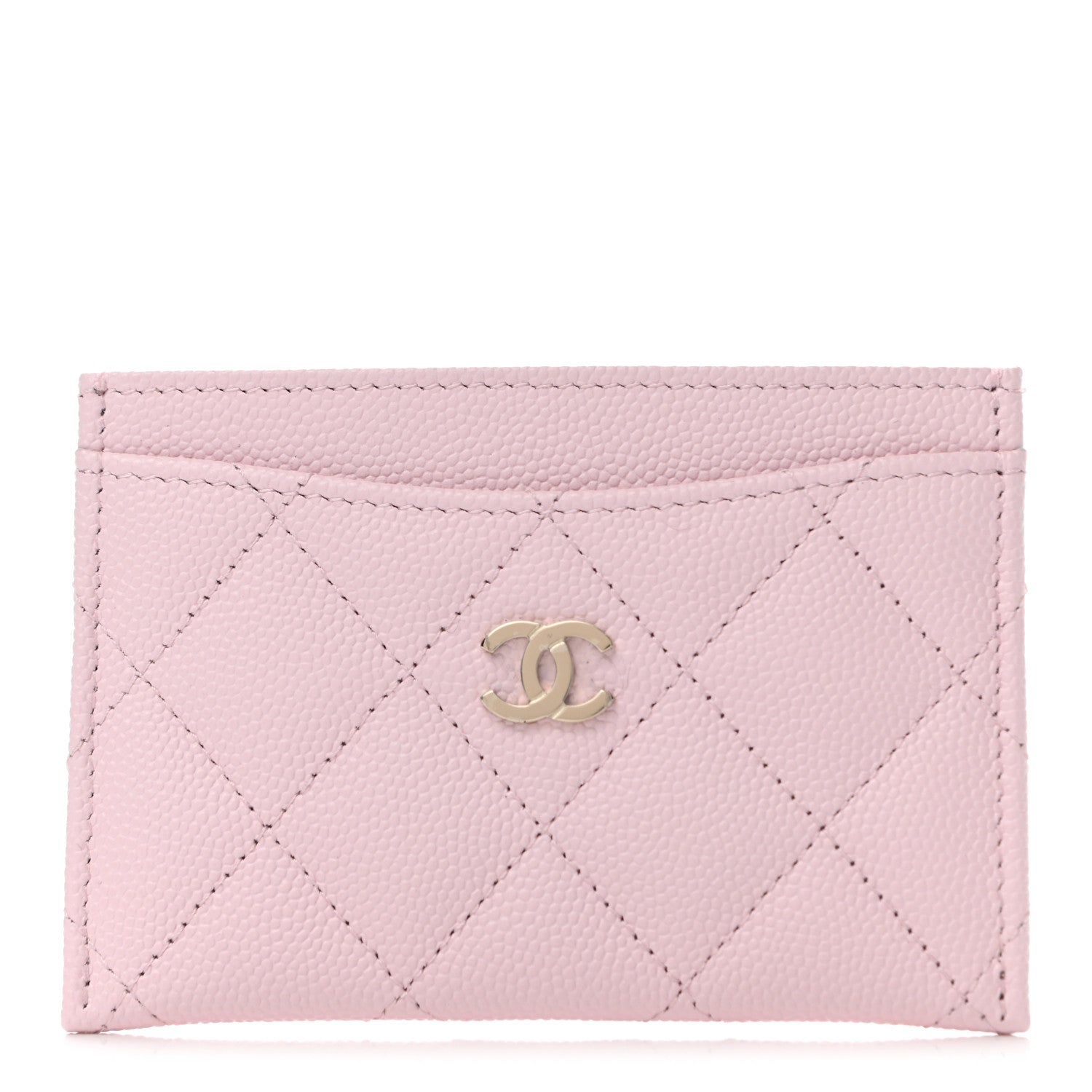 Chanel Caviar Quilted Card Holder Light Pink 1 of 9