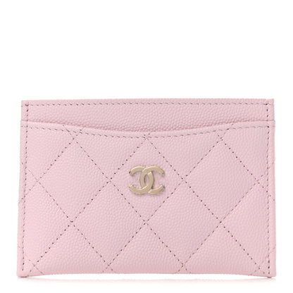 Chanel Caviar Quilted Card Holder Light Pink 1 of 9