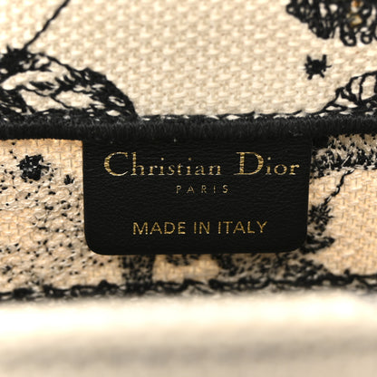 Christian Dior Canvas Embroidered Small Zodiac Toile De Jouy Book Tote Latte 6 of 15