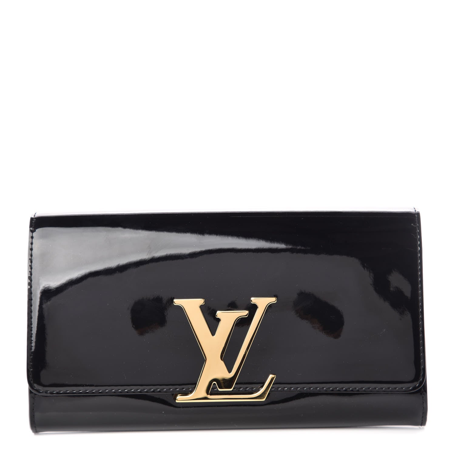 Louis Vuitton Patent Louise Clutch Black 1 of 8