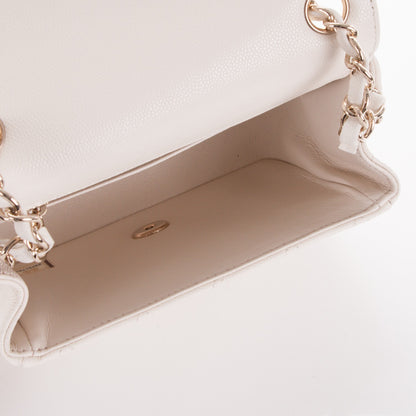 Chanel Caviar Quilted Mini Square Flap White 5 of 7