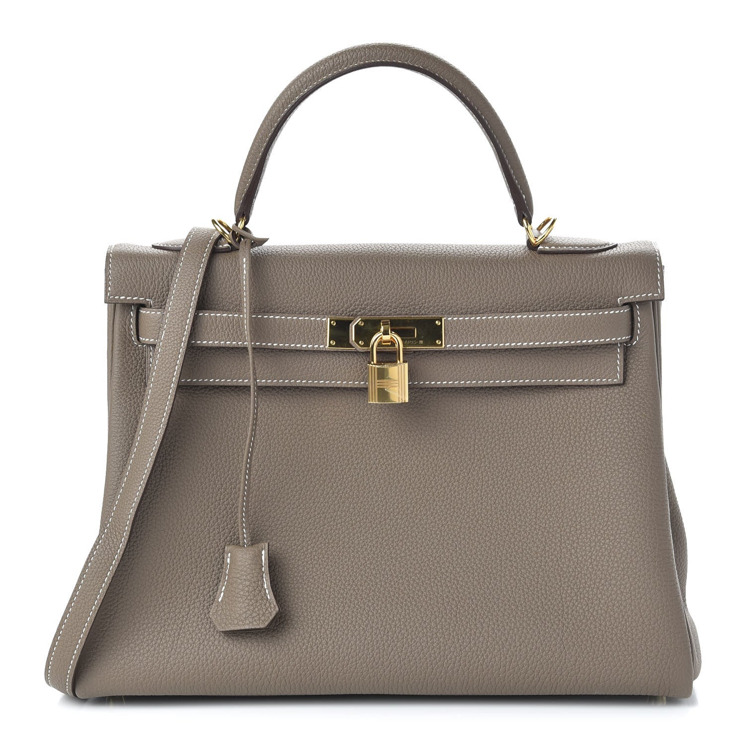 Hermes Togo Kelly Retourne 32 Etoupe 1 of 11