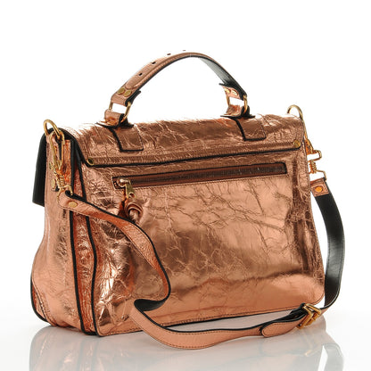 Proenza Schouler Metallic Lambskin Medium PS1 Satchel Copper 3 of 6