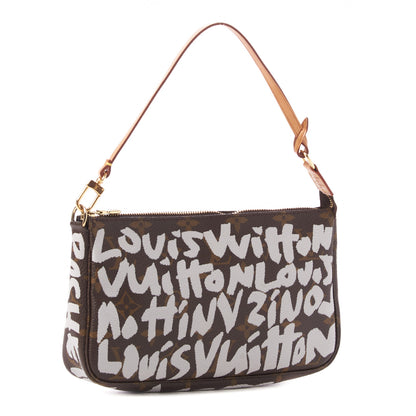 Louis Vuitton Monogram Graffiti Pochette Accessories Silver 3 of 8