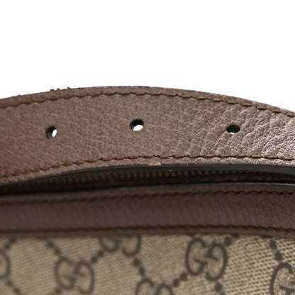 Gucci GG Supreme Monogram Textured Dollar Calfskin Web Small Ophidia Half Moon Hobo Beige Ebony New Acero 12 of 13