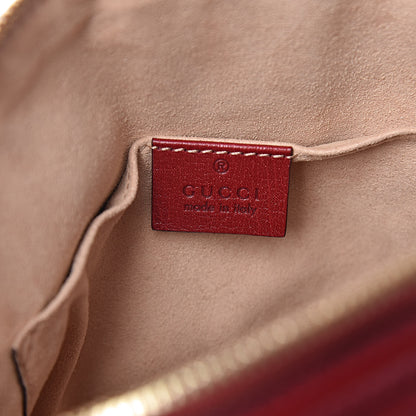 Gucci Suede Calfskin Web Small Ophidia Dome Shoulder Bag New Blue Romantic Cherry 6 of 11