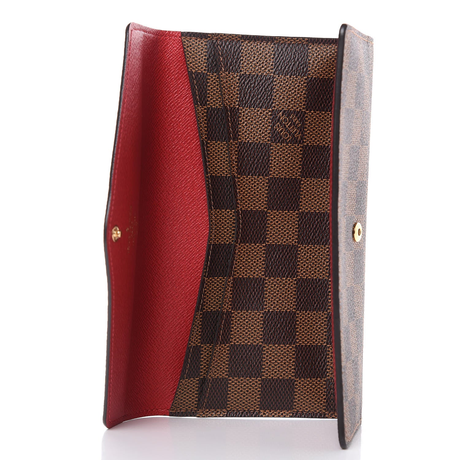 Louis Vuitton Damier Ebene Josephine Wallet Red 5 of 11