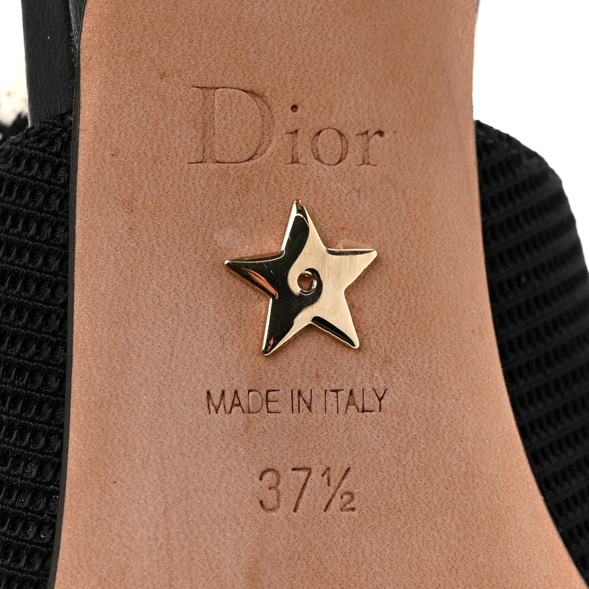 Christian Dior Technical Canvas Ribbon J Adior Slingback 65mm Pumps 37.5 Black 8 of 10