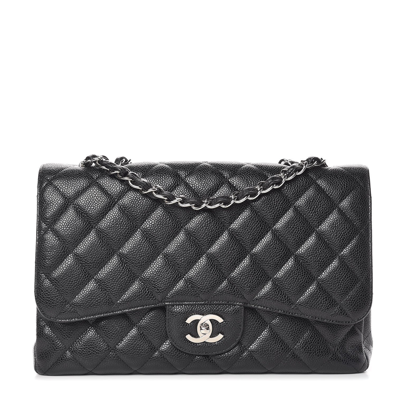 Chanel Caviar Quilted Jumbo Single Flap Black 1 of 11