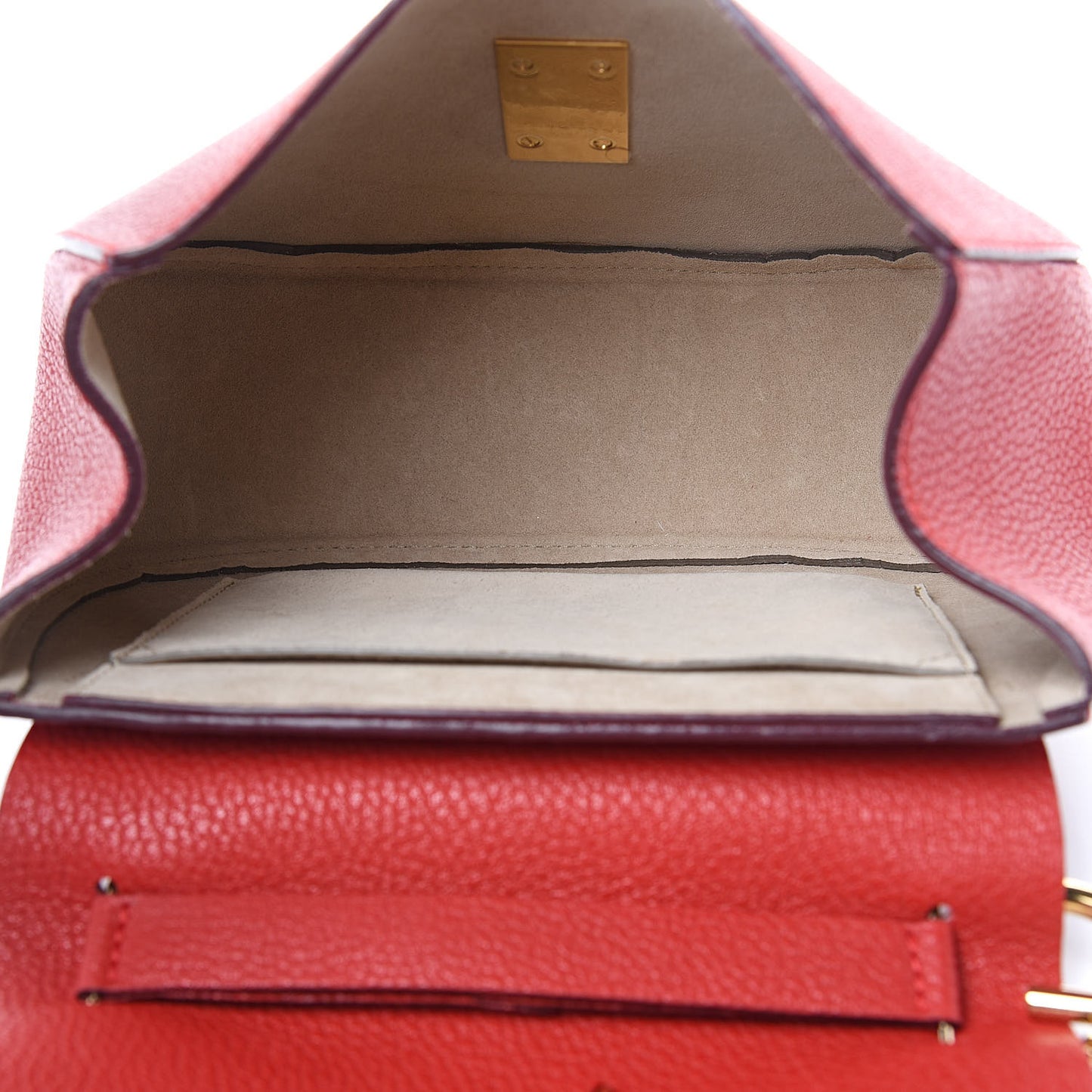 Grained Lambskin Drew Shoulder Bag Intense Red