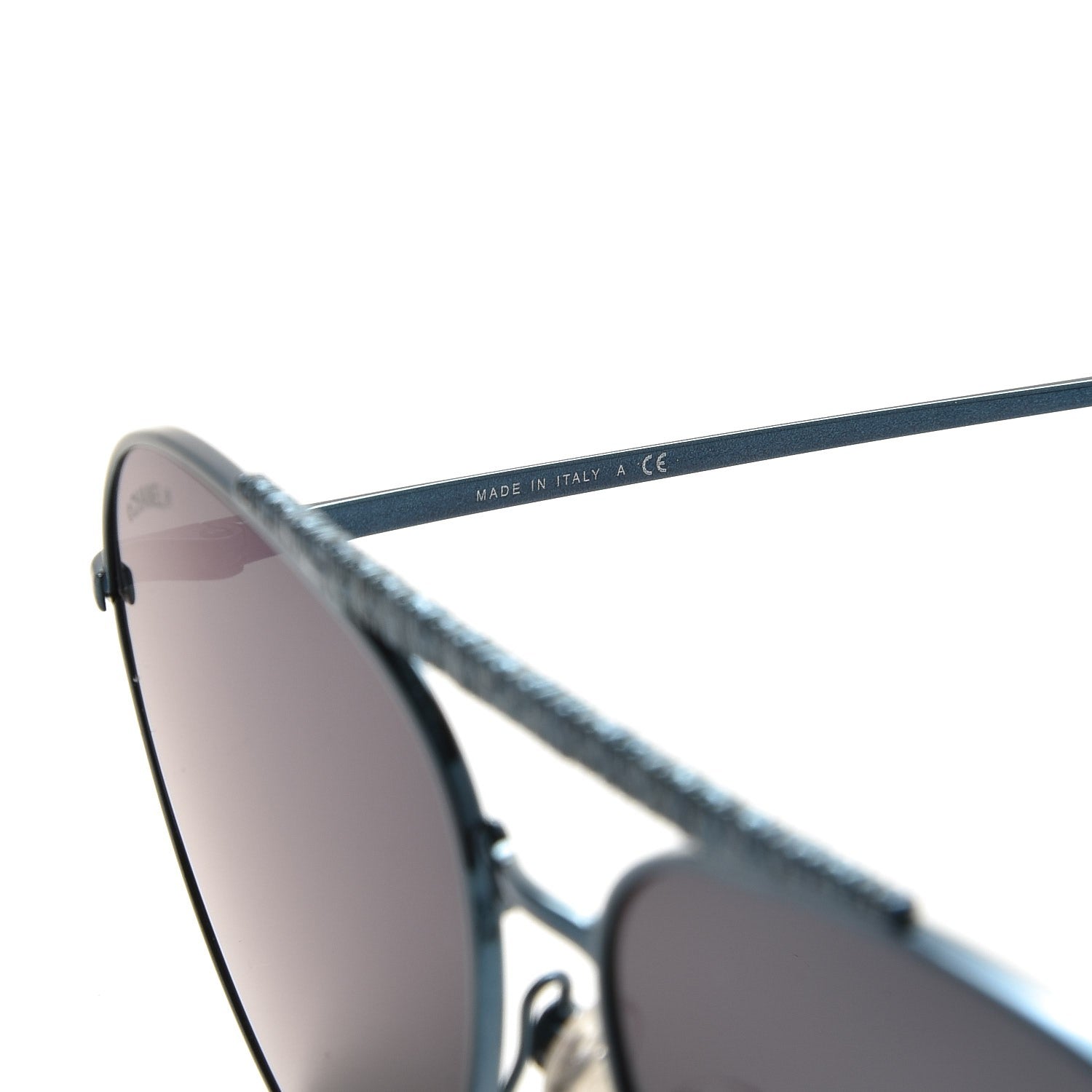Chanel Aviator Metallic Pilot Sunglasses 4231 Dark Blue 6 of 13