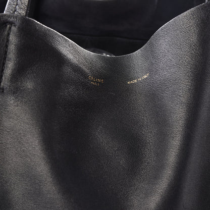 Celine Lambskin Horizontal Bi-Color Cabas Grass Navy 10 of 17