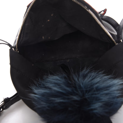 Fendi Nylon Vitello Fox Goat Fur Monster Eyes Mini Backpack Black Multicolor Sky 5 of 11