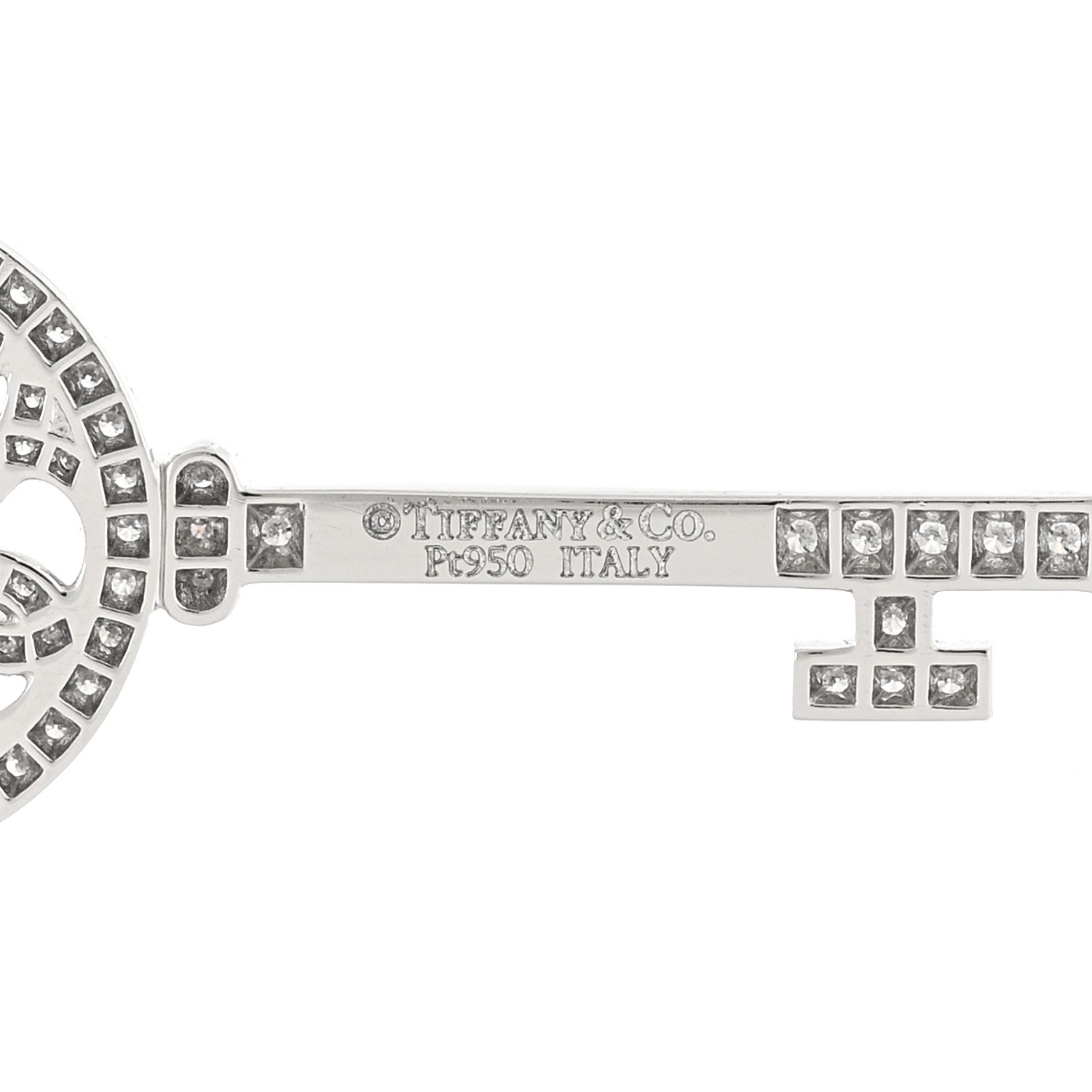 Tiffany Platinum Diamond Small Bubbles Key Pendant 3 of 3