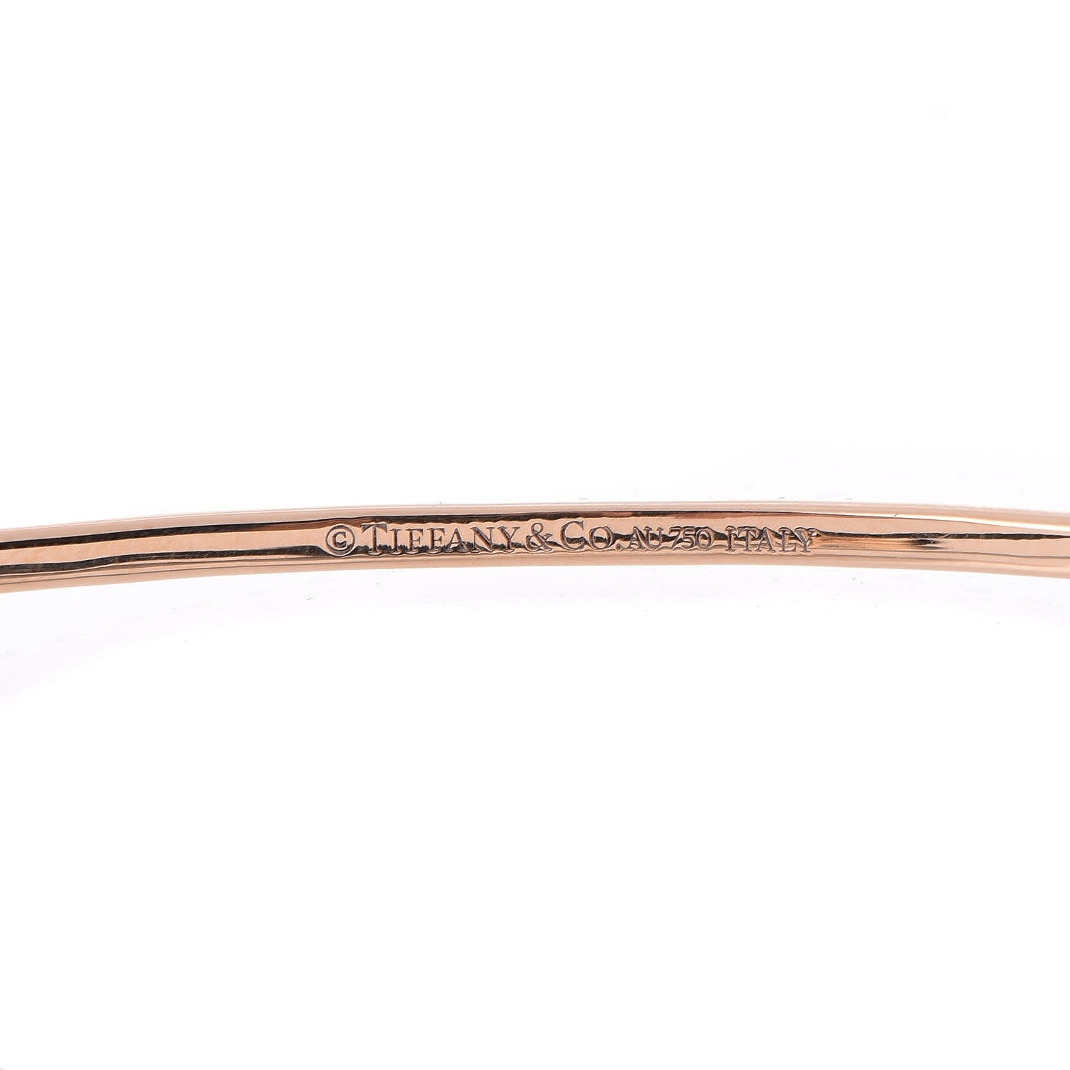Tiffany 18K Rose Gold Pink Sapphire Metro Bar Cord Bracelet 5 of 5