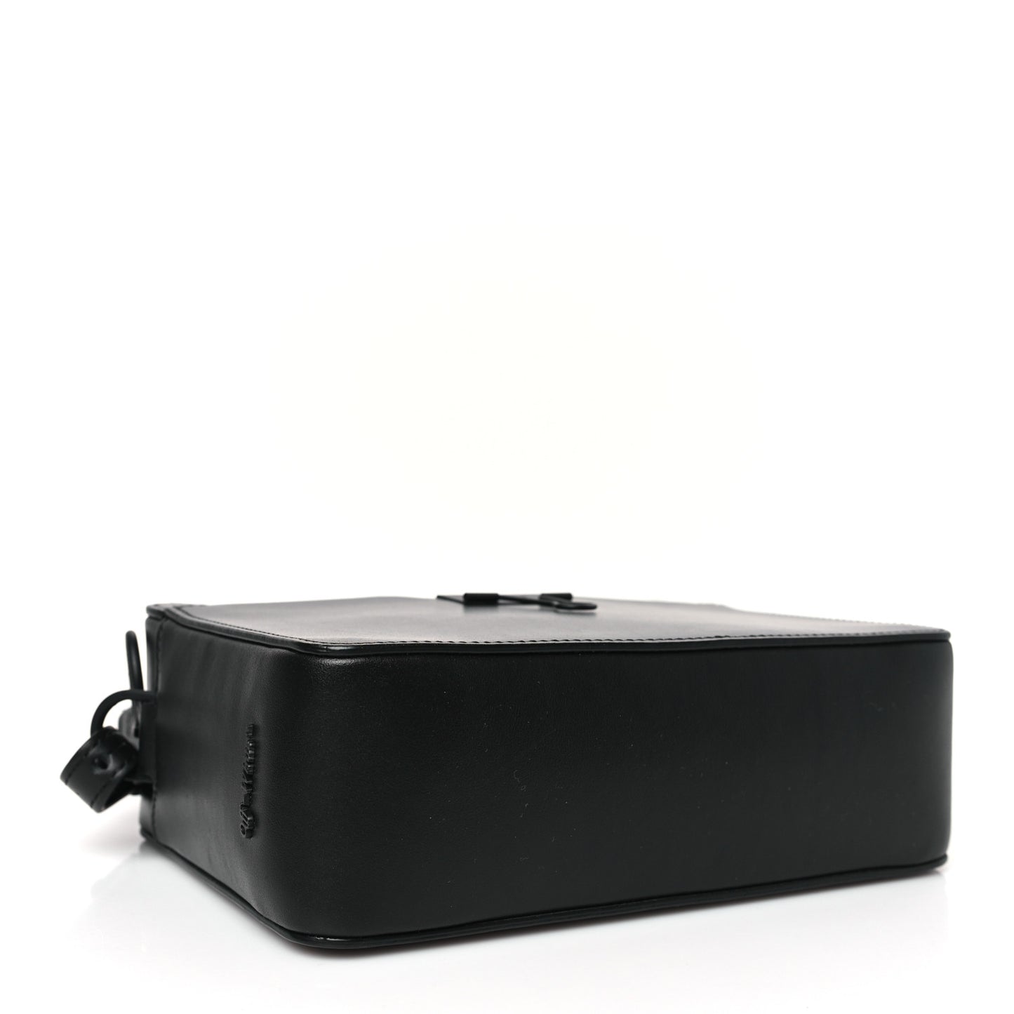 Calfskin Diag Binder Clip Camera Belt Bag Black