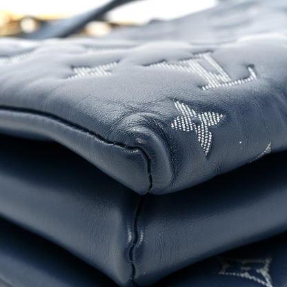 Louis Vuitton Lambskin Embossed Monogram Coussin PM Denim Blue 13 of 15