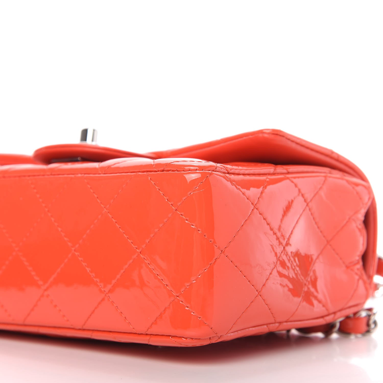 Chanel Patent Calfskin Quilted Mini Rectangular Flap Red 7 of 10