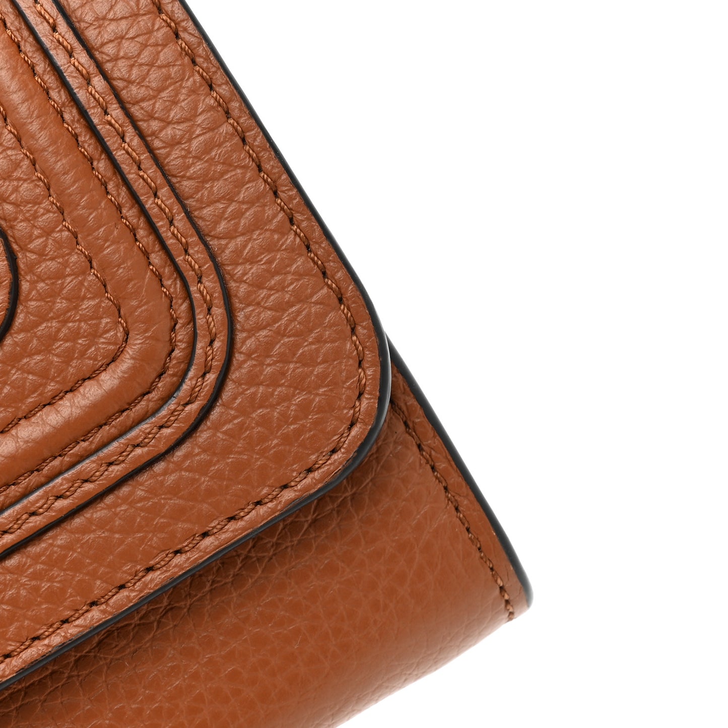 Calfskin Marcie Continental Flap Wallet Tan