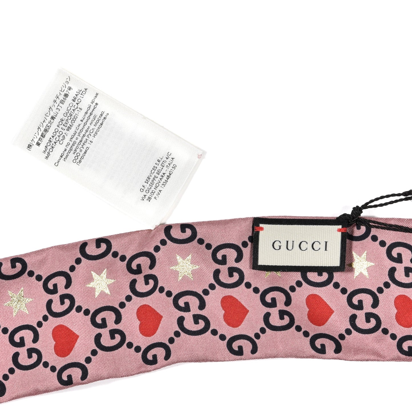 Silk Twill Big Dimmy Neck Bow Scarf Pink Blue