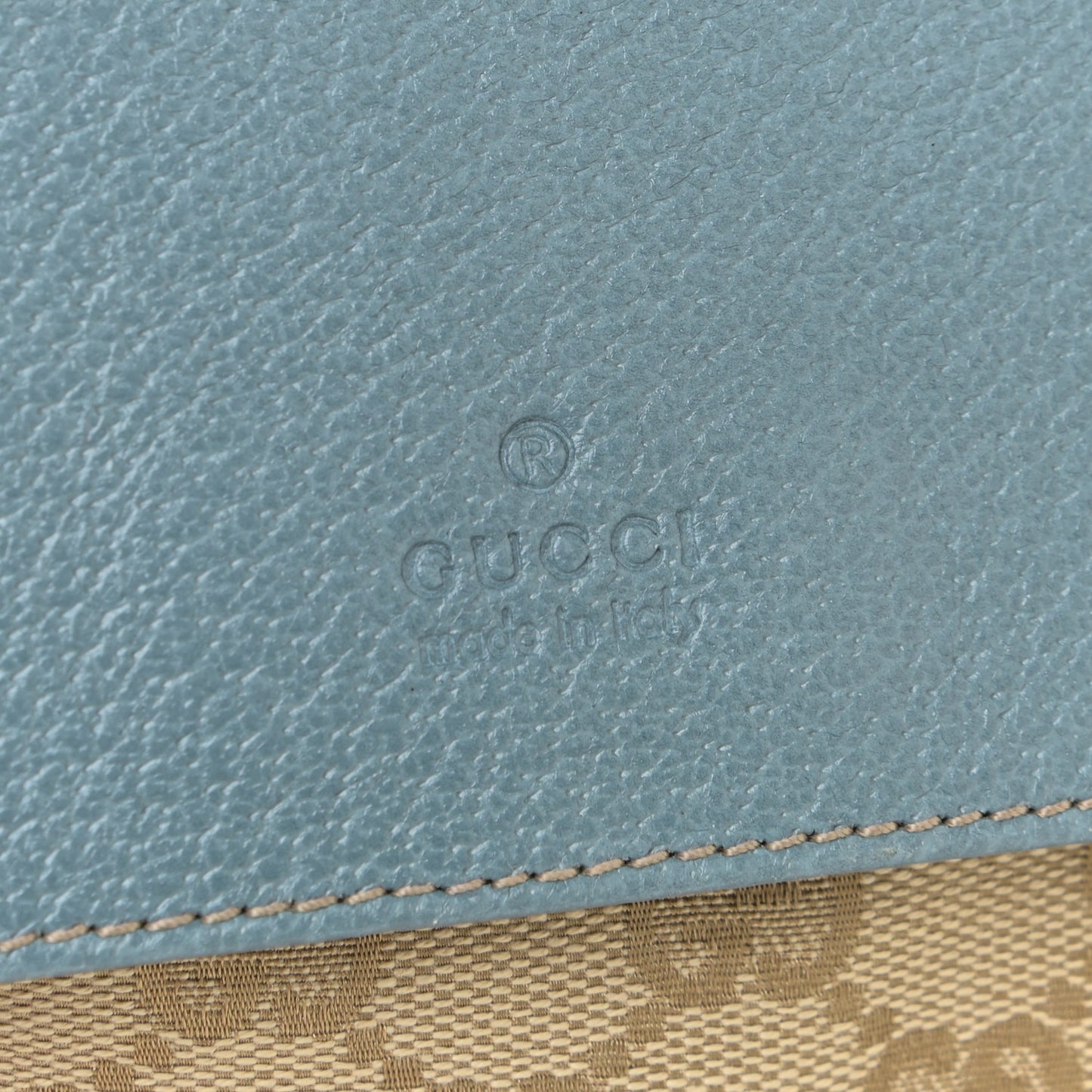 GG Monogram Web Double Pocket Belt Bag Blue