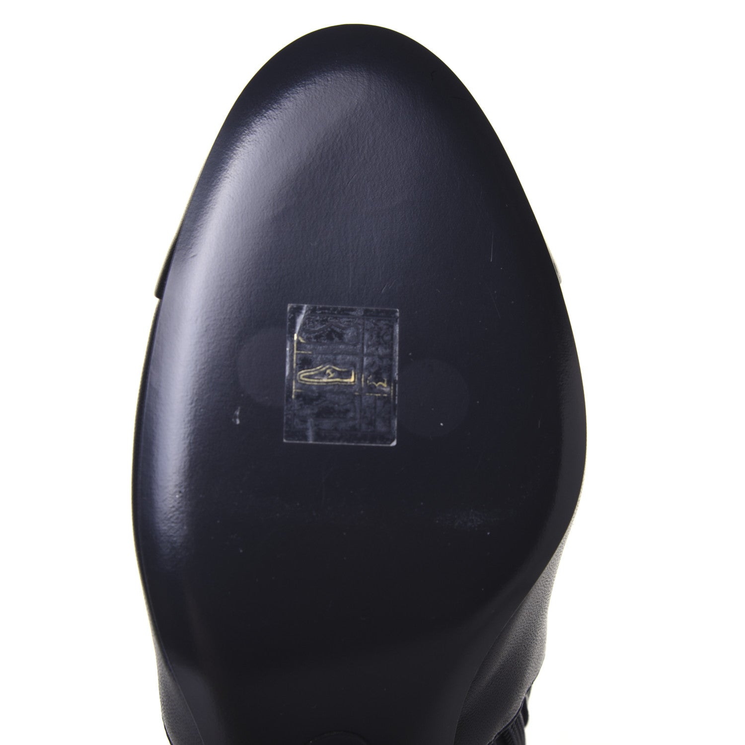 Chanel Lambskin Double Stack Chain Cap Toe Boots 39 Navy 14 of 15