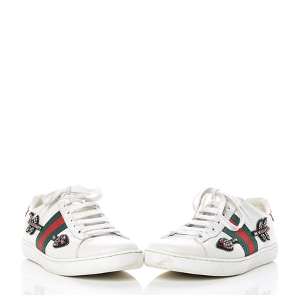 Gucci Calfskin Web Studded Arrow Ace Sneakers 36.5 White 6 of 15