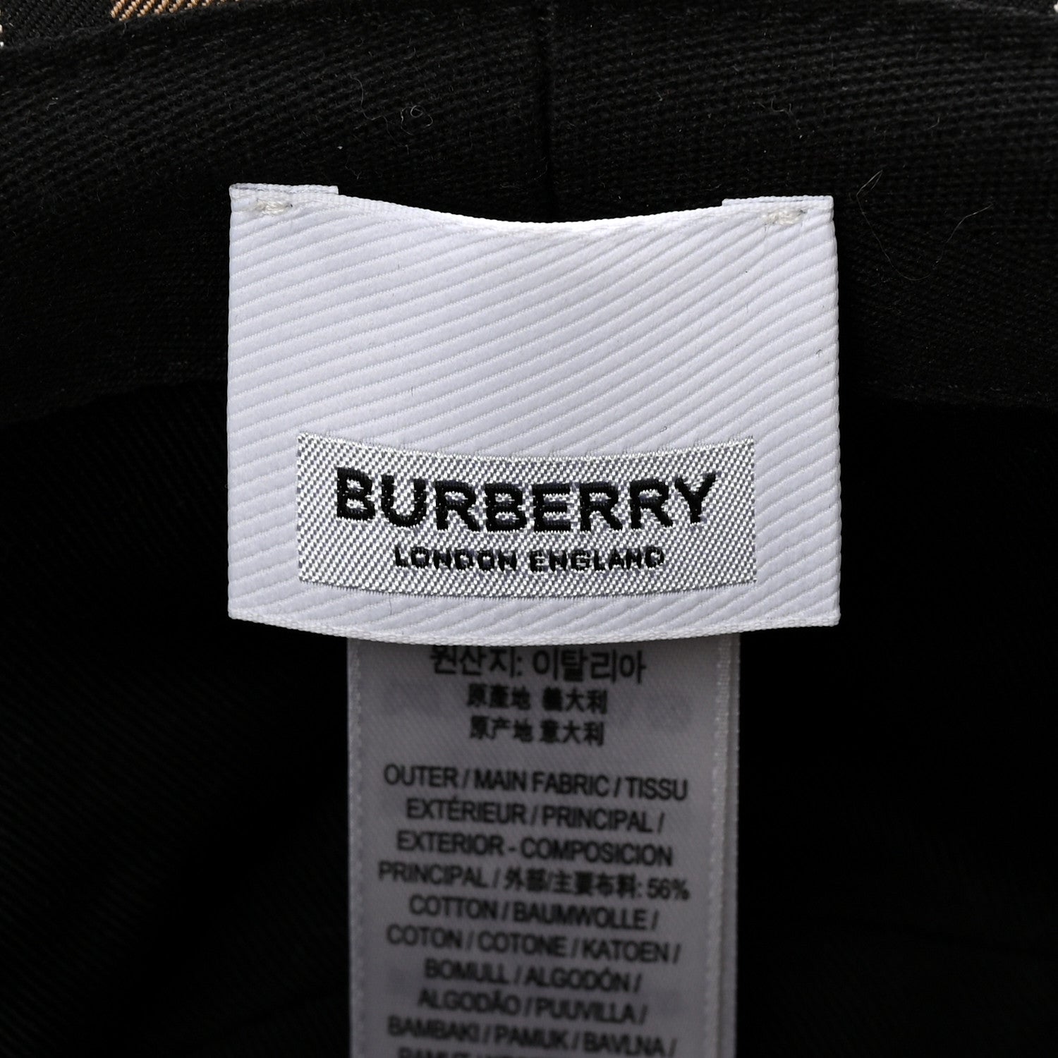 Burberry Technical Cotton Vintage Check Bucket Hat M Archive Beige 8 of 8