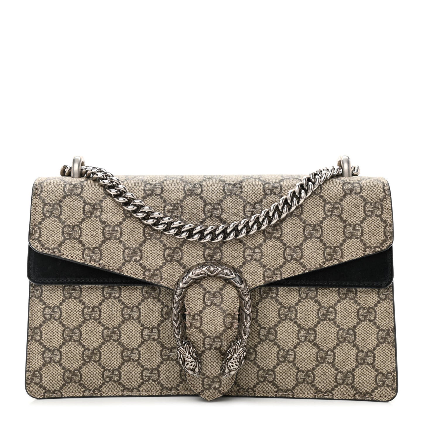 GG Supreme Monogram Small Dionysus Shoulder Bag Black