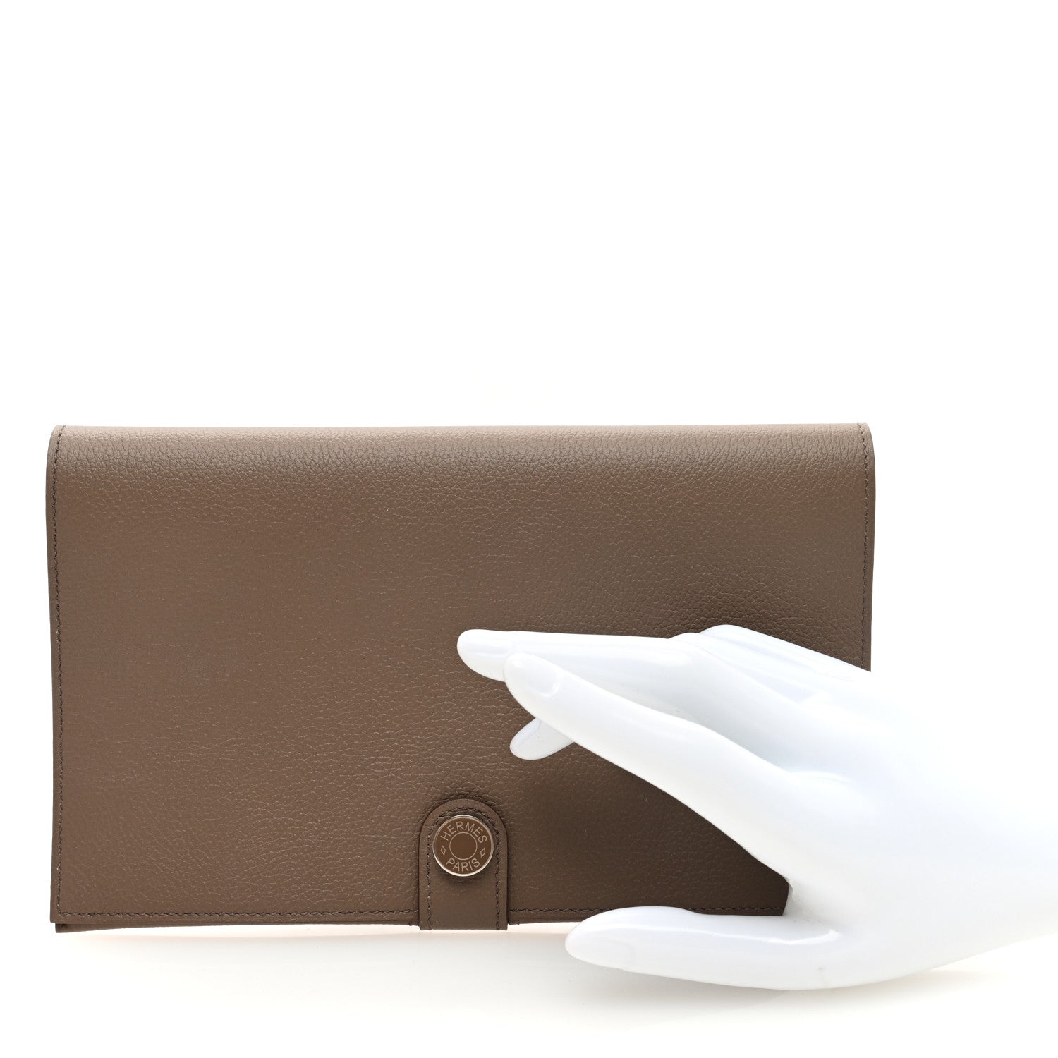 Hermes Evercolor RMS Toutenmain Wallet Etoupe 2 of 8