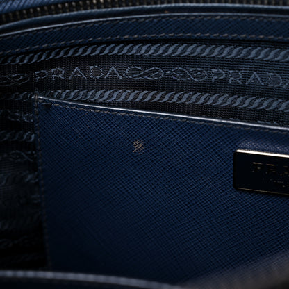 Prada Saffiano Medium Galleria Double Zip Tote Baltico 10 of 14