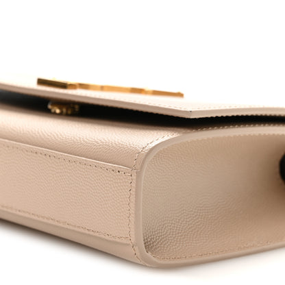 Saint Laurent Grain De Poudre Small Monogram Kate Satchel Nude Powder 10 of 11