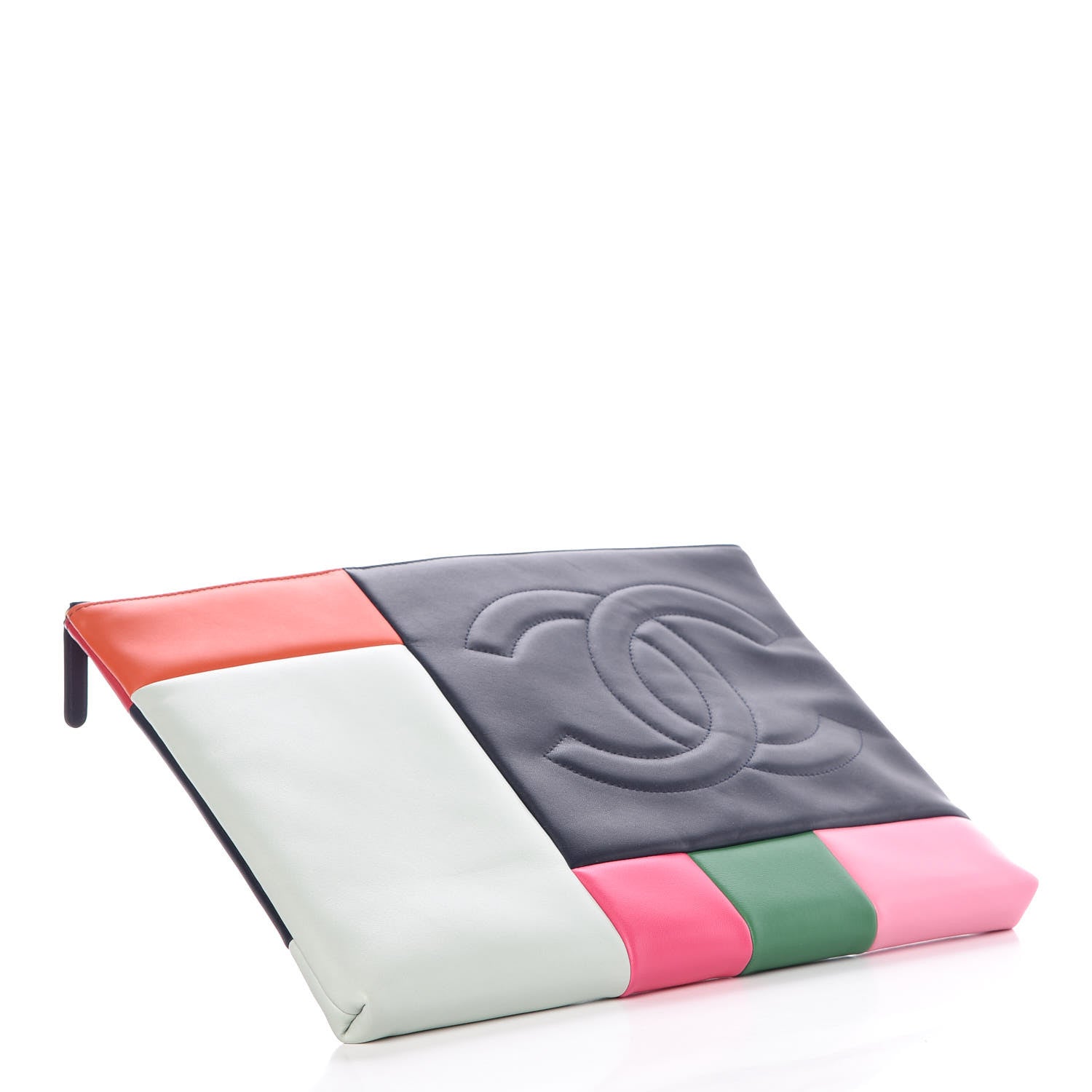 Chanel Lambskin Colorblock Cosmetic Case Multicolor 4 of 7