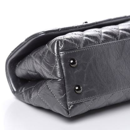 Chanel Metallic Aged Calfskin Quilted Mini Coco Handle Flap Charcoal 8 of 10