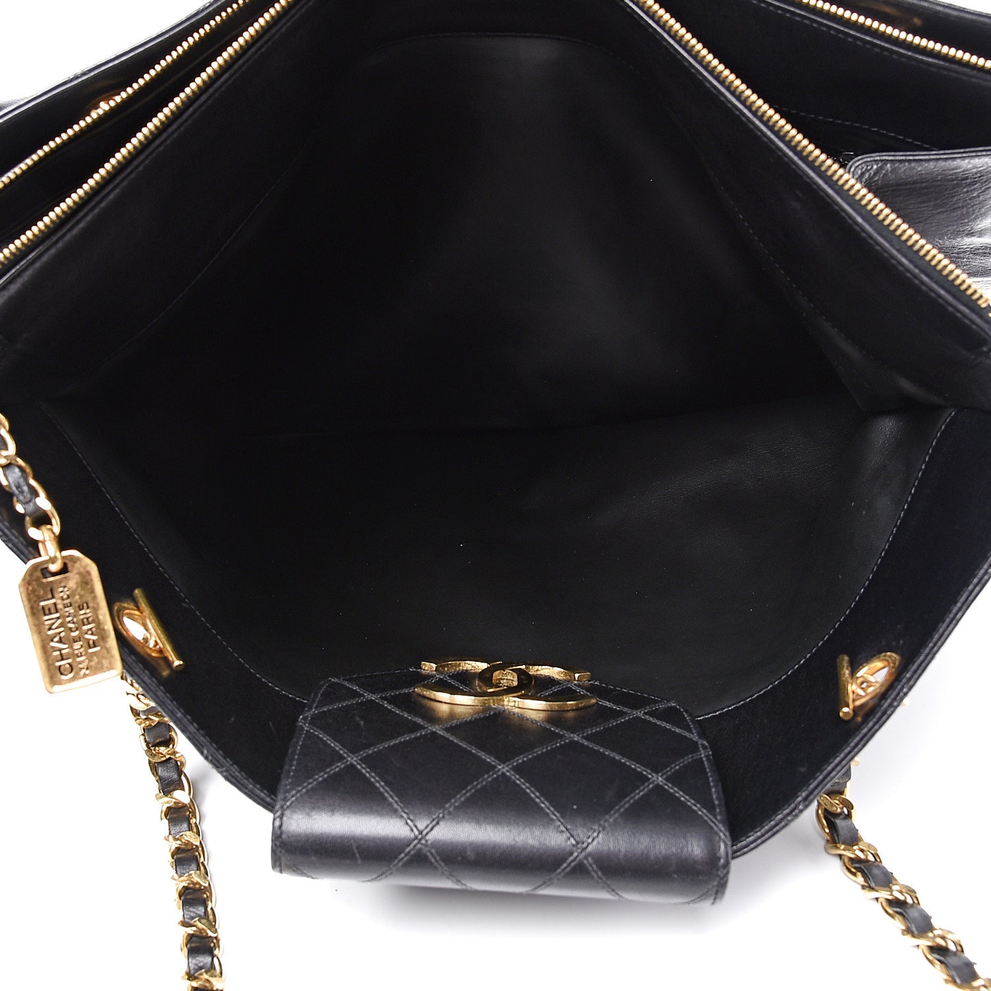 Calfskin Stitched XL Weekender Black