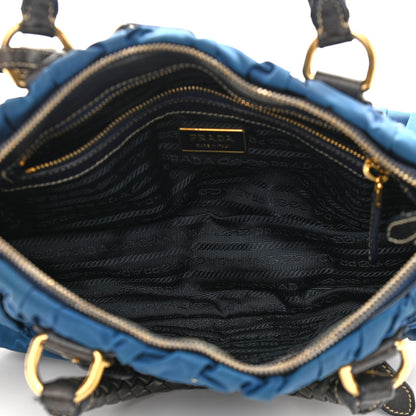 Prada Tessuto Nylon Gaufre Shopping Satchel Bleuette 5 of 18