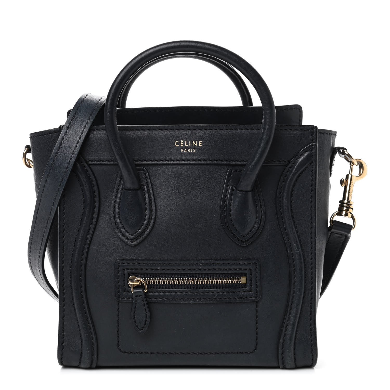 Celine Smooth Calfskin Nano Luggage Ink 1 of 4