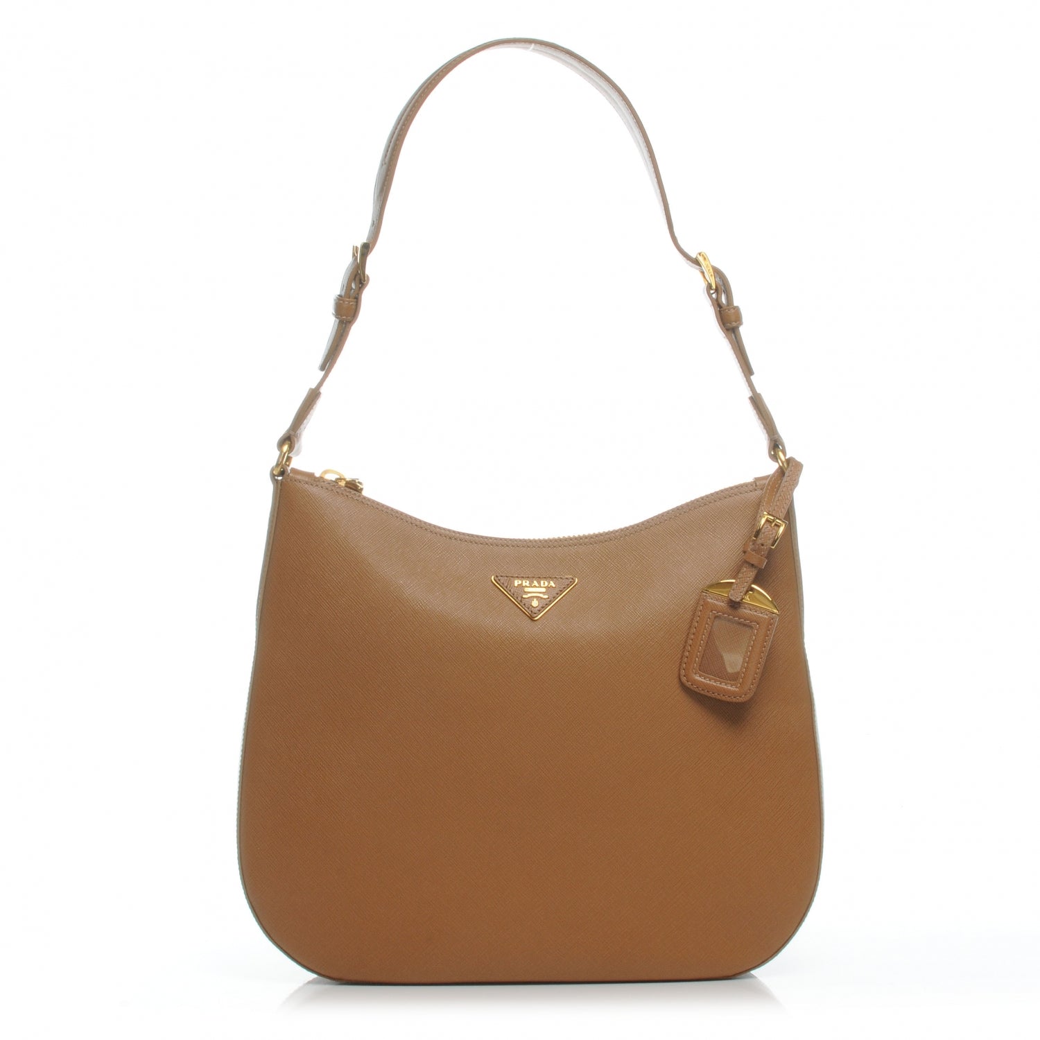 Prada Saffiano Lux Hobo Caramel 1 of 9