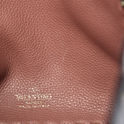 Valentino Garavani Grained Calfskin Small Rockstud Reversible Tote Grey Dark Rose 13 of 19