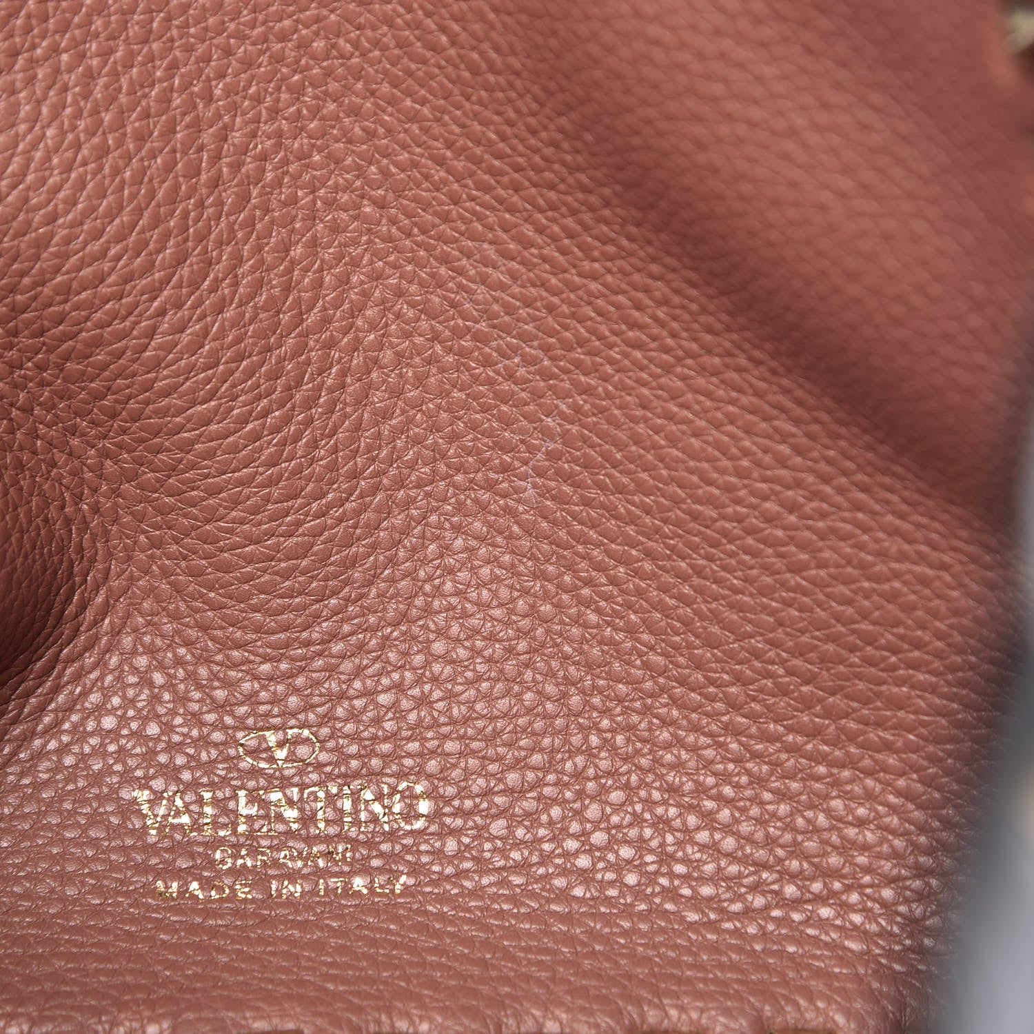 Valentino Garavani Grained Calfskin Small Rockstud Reversible Tote Grey Dark Rose 13 of 20
