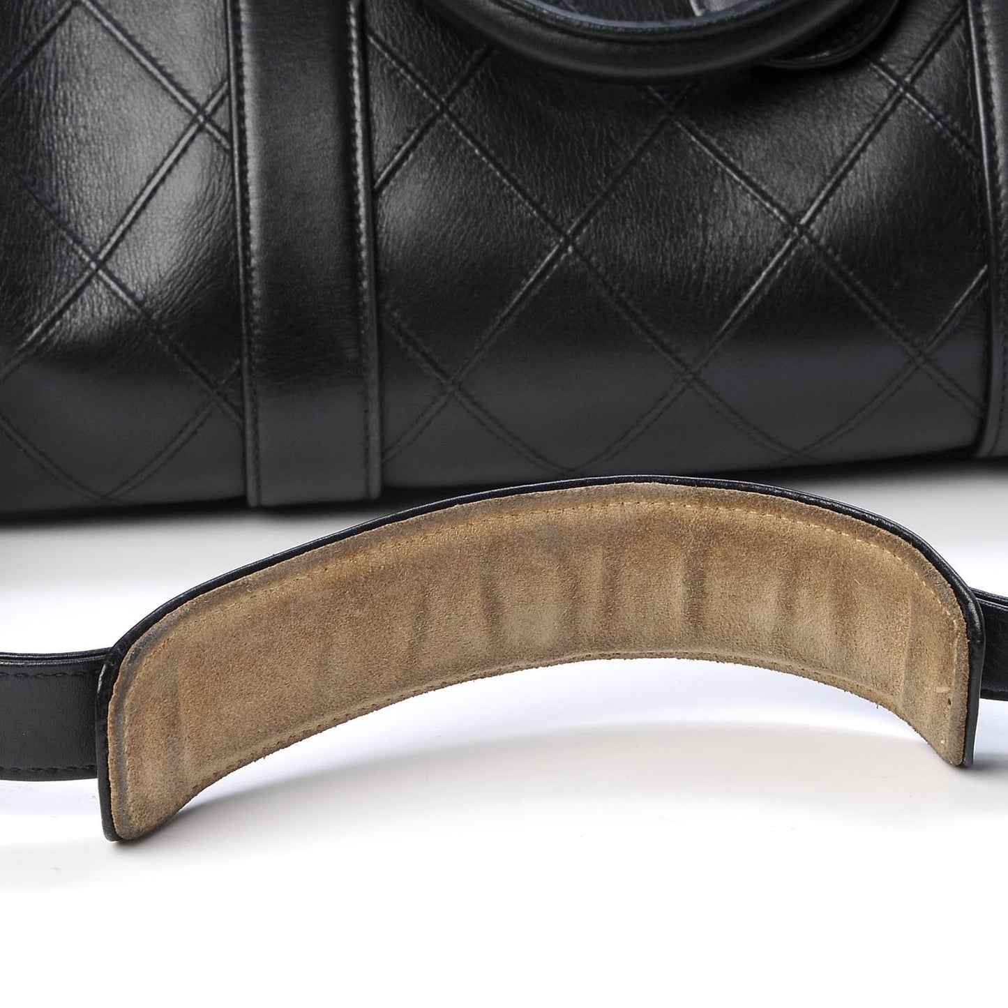 Calfskin Stitched CC Boston Black
