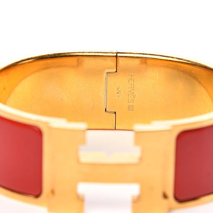 Hermes Enamel Wide Clic Clac H Bracelet PM Red 4 of 5