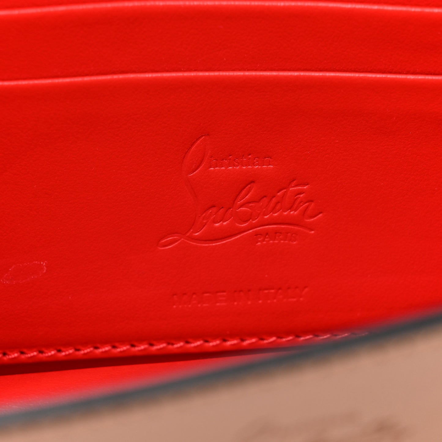 Calfskin Loubi54 Crossbody Clutch Biscotto