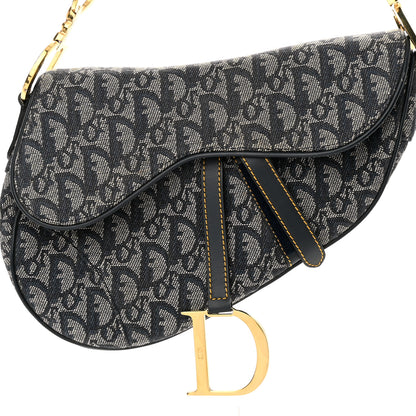 Christian Dior Monogram Saddle Bag Blue 8 of 10
