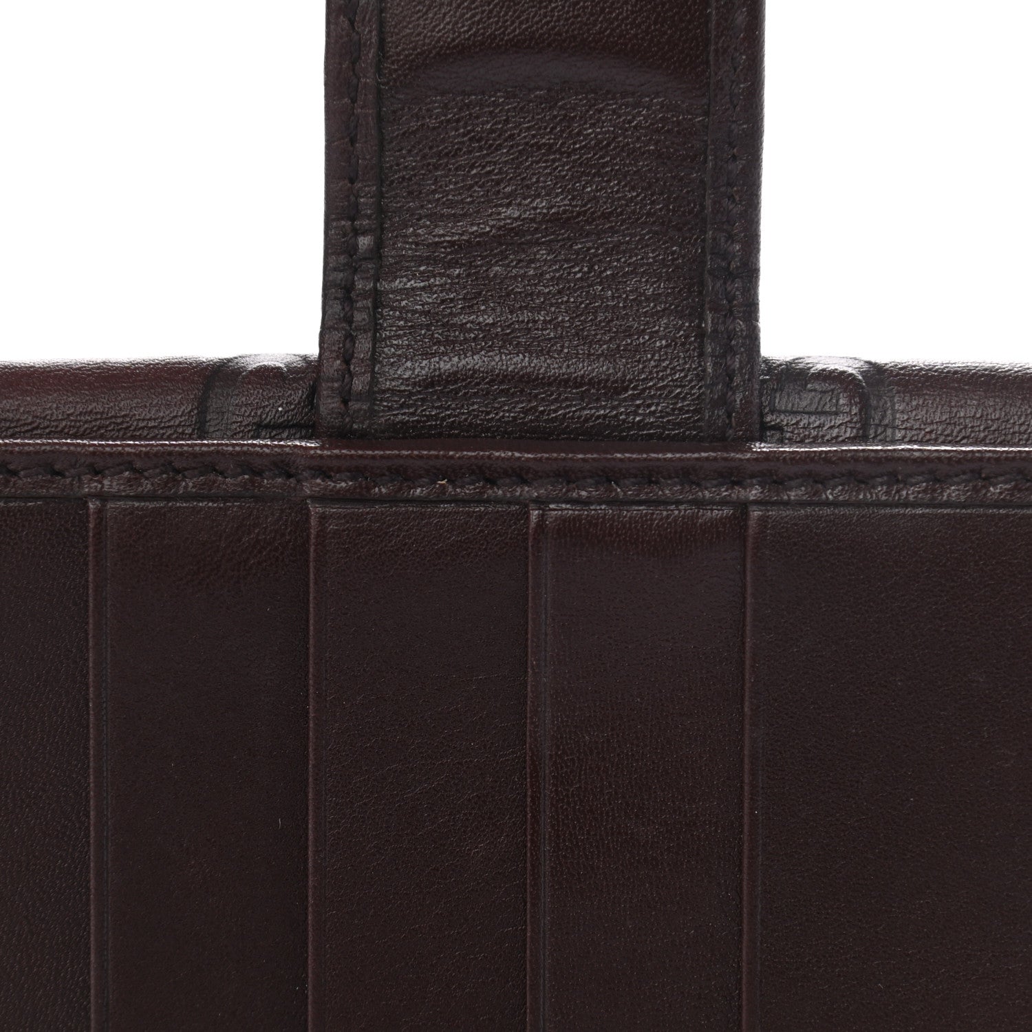 Gucci Guccissima Margaux Calfskin Metal Bar Continental Flap Wallet Chocolate 9 of 11