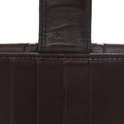 Gucci Guccissima Margaux Calfskin Metal Bar Continental Flap Wallet Chocolate 9 of 11