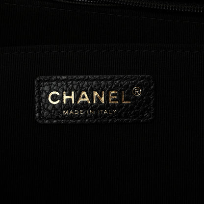 Chanel Grained Calfksin Quilted XXL Travel Flap Bag Black 6 of 10