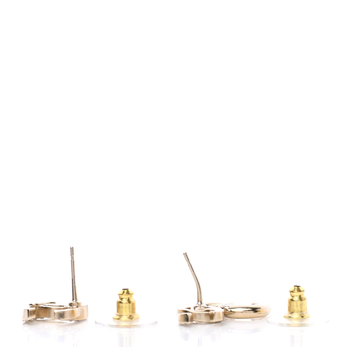 Crystal CC No 5 Earrings Gold