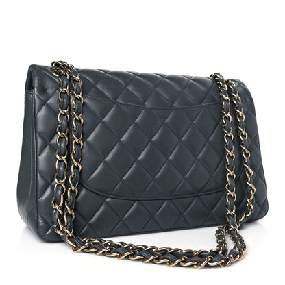 Chanel Lambskin Quilted Jumbo Double Flap Grey 3 of 10